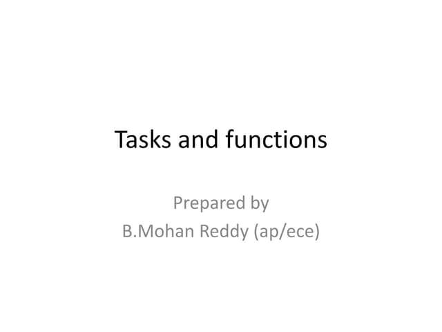 Tasks and functions.pdf jkbkcgkmkkhjkjhjj | PPT