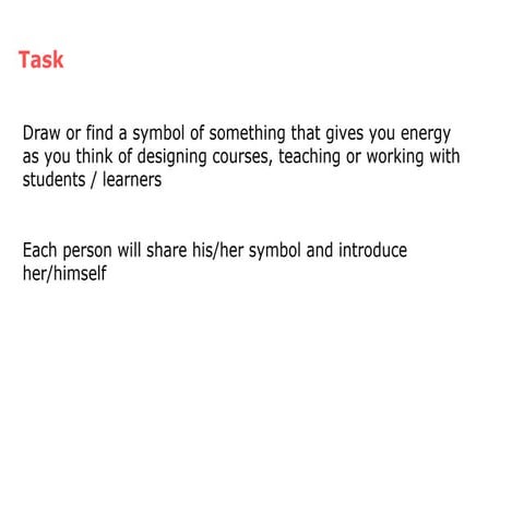 Tasks And Presentations