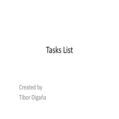 Tasks List