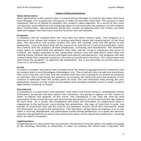Pre-production documents | PDF