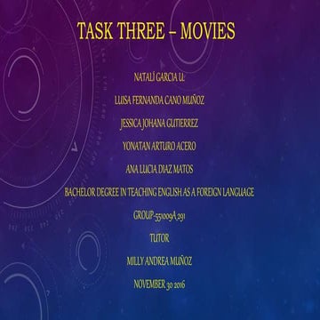 Task three – movies | PPT