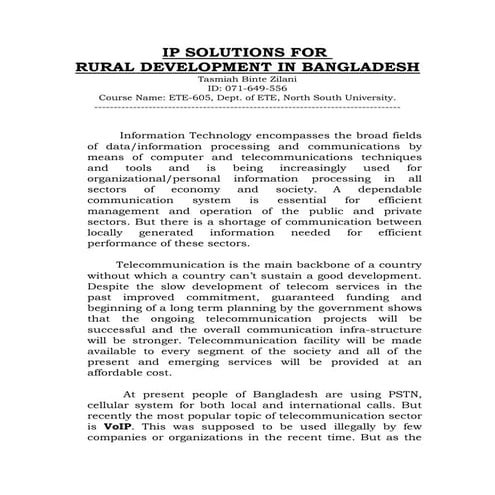 Tasmiah Binte Zilani (071649556)