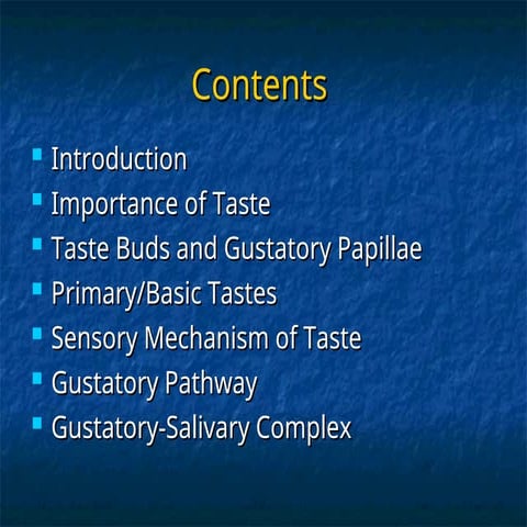 SENSE OF TASTE | PPT