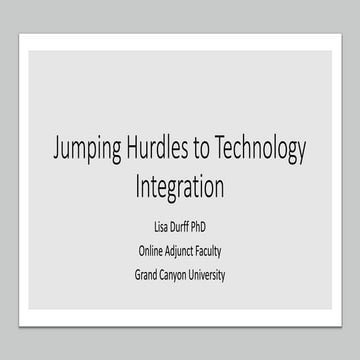 Jumping Hurdles to Technology Integration