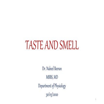 TASTE & SMELL