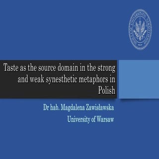 Taste as the source domain in the s...