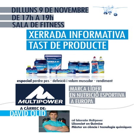 Xerrada informativa i tast de producte Multipower