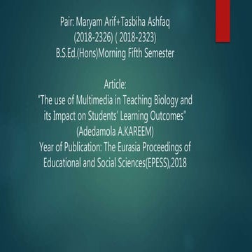 the use of multimedia in teaching