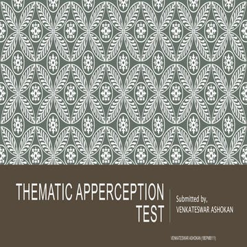 Thimatic apperception test