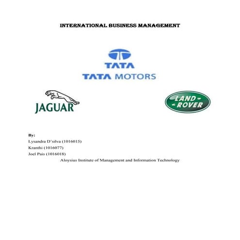 Tata   International business mgt