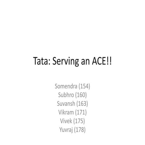 Tata ace story
