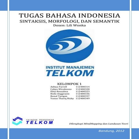 Tata Bahasa Indonesia [Mindmapping dan Landasan Teori]