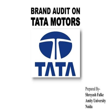 BRAND AUDIT ON TATA MOTORS