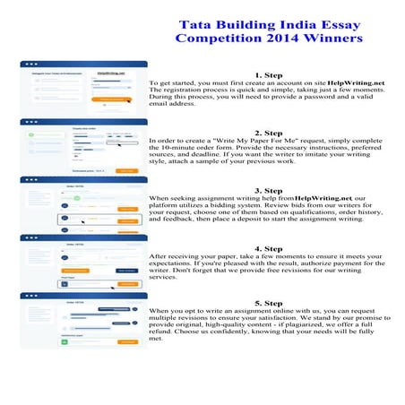 Tata Building India Essay Competition 2014 Winners