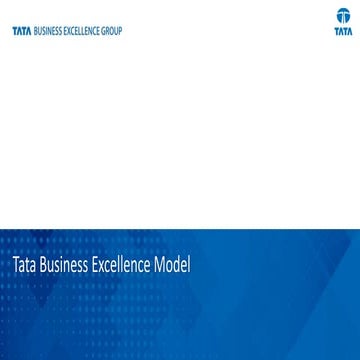 Tata Business Excellence Model