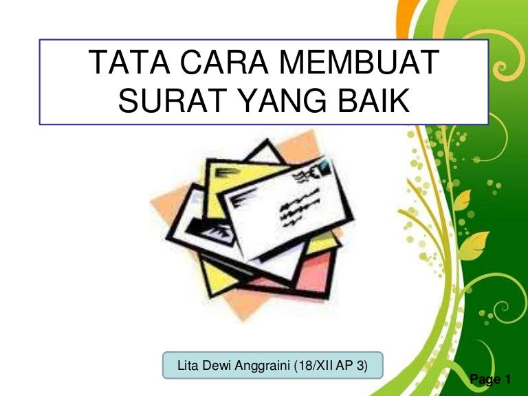 Tata Cara Membuat Surat Yang Baik
