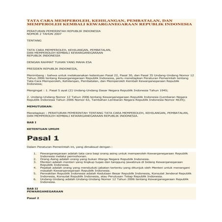 Tata cara memperoleh