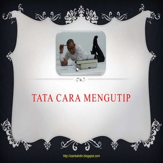 Tata Cara Mengutip
