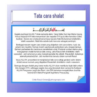 Tata cara shalat yang benar