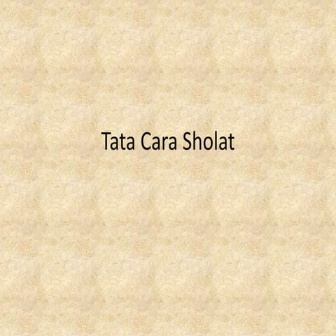 Tata cara sholat