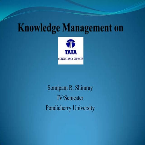 Knowledge Management Tata consultancy service