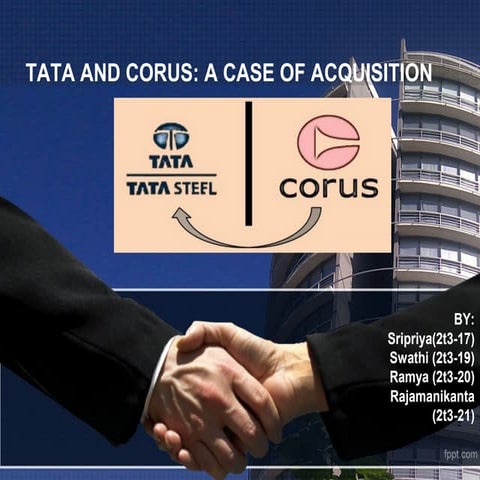 Tata corus case analysis