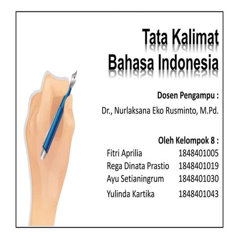 Tata Kalimat Bahasa Indonesia