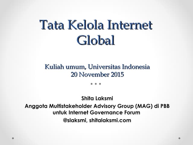 Tata Kelola Internet Global