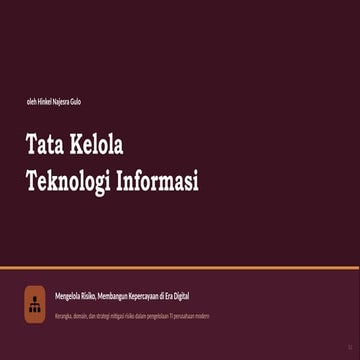 Tata Kelola Teknologi Informasi: Mengelola Risiko dan Membangun ...