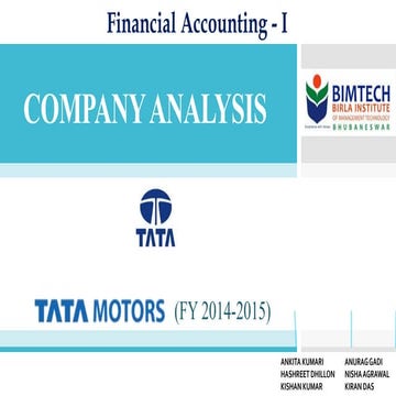 Tata motors Financial Analysis