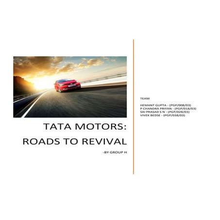 Tata Motors - Marketing Case Study