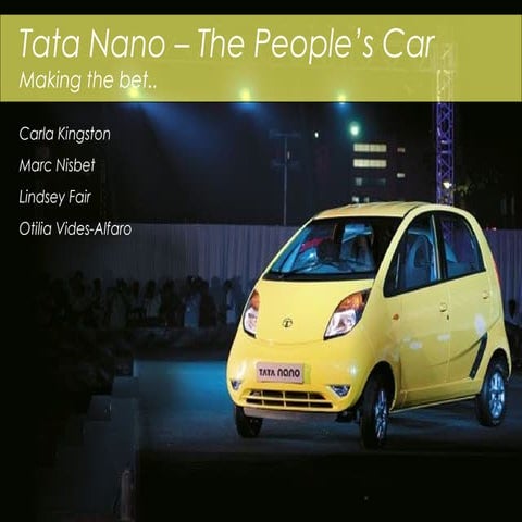 Tata nano the peoples car presentation