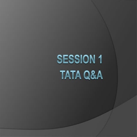 Tata QnA session   I