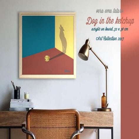 Dog in the ketchup - by Vera Ema Tataro