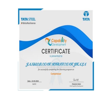 Tata steel compressor