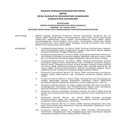 Tata tertib bpd sukajaya