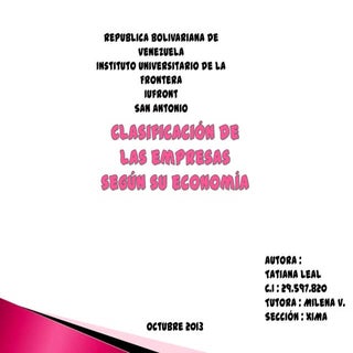 Clasificacion economica