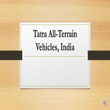 Tatra, India - All Terrain Vehicles for Indian Armed Forces