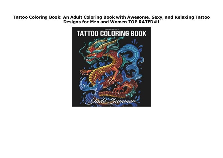 Download Tattoo Coloring Book An Adult Coloring Book With Awesome Sexy And