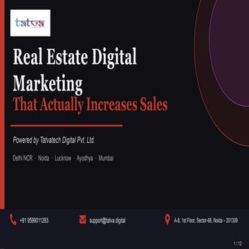 Effective Real Estate Digital Marketing Strategies to Boost Sales | PPTX