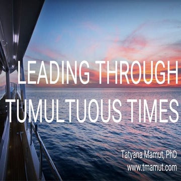 Leading Through Tumultuous Times—Tatyana Mamut at Amplify