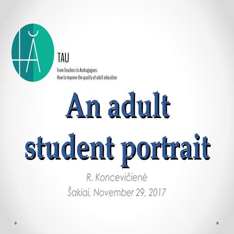 Tau adult student portrait