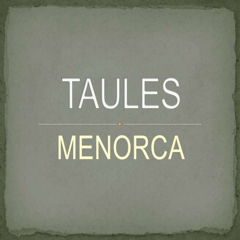 Taules de menorca