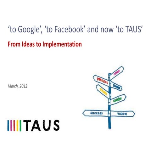 TAUS Webinar March 2012