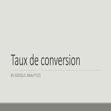 Taux de conversion