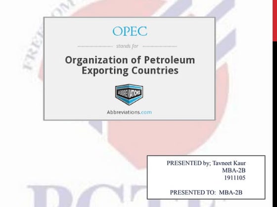 OPEC | PPT
