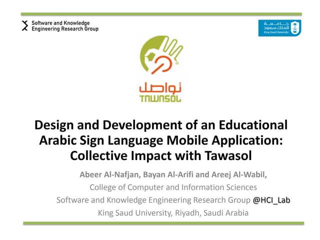 Design and Development of an Educational Arabic Sign Language Mobile App