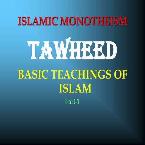 IUT Islamiat (HUM-0107) Lecture-1: Tawheed | PDF