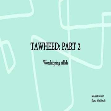 Tawheed (Part -2) | PPTX
