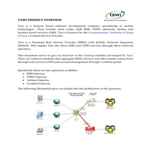 Tawi Product Overview